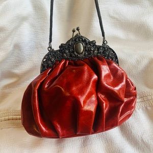 Beautiful Vintage Red Leather Purse